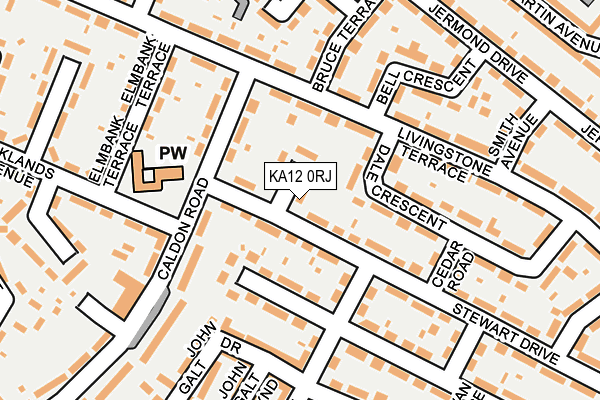 KA12 0RJ map - OS OpenMap – Local (Ordnance Survey)