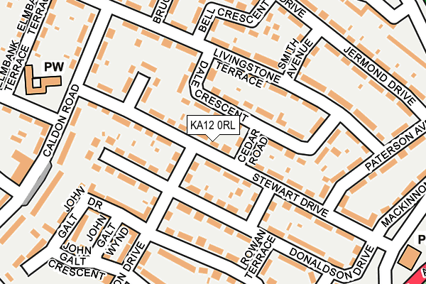 KA12 0RL map - OS OpenMap – Local (Ordnance Survey)