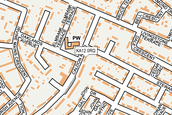 KA12 0RQ map - OS OpenMap – Local (Ordnance Survey)