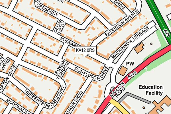 KA12 0RS map - OS OpenMap – Local (Ordnance Survey)