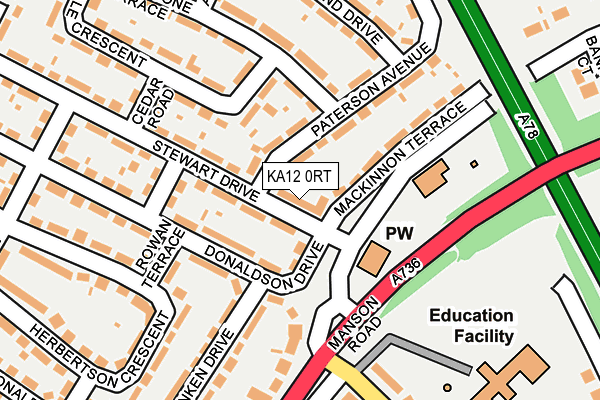 KA12 0RT map - OS OpenMap – Local (Ordnance Survey)