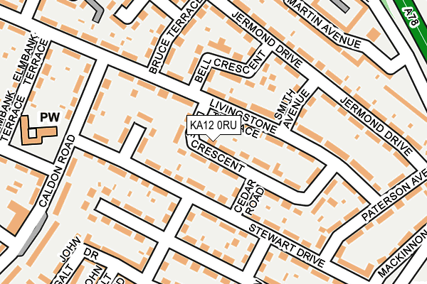 KA12 0RU map - OS OpenMap – Local (Ordnance Survey)