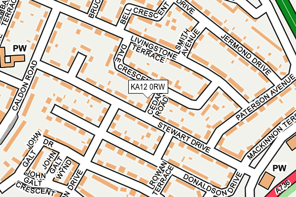 KA12 0RW map - OS OpenMap – Local (Ordnance Survey)