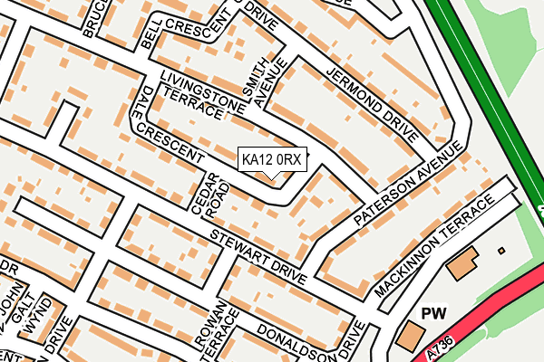 KA12 0RX map - OS OpenMap – Local (Ordnance Survey)