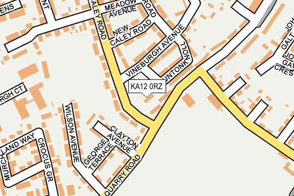 KA12 0RZ map - OS OpenMap – Local (Ordnance Survey)