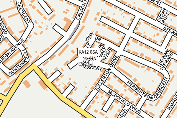 KA12 0SA map - OS OpenMap – Local (Ordnance Survey)