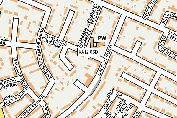 KA12 0SD map - OS OpenMap – Local (Ordnance Survey)