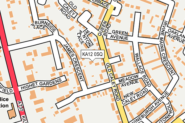 KA12 0SQ map - OS OpenMap – Local (Ordnance Survey)