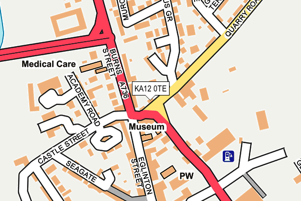 KA12 0TE map - OS OpenMap – Local (Ordnance Survey)