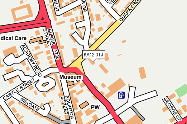 KA12 0TJ map - OS OpenMap – Local (Ordnance Survey)