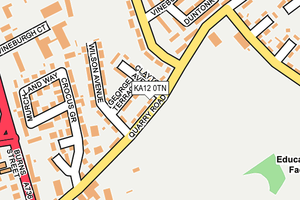 KA12 0TN map - OS OpenMap – Local (Ordnance Survey)