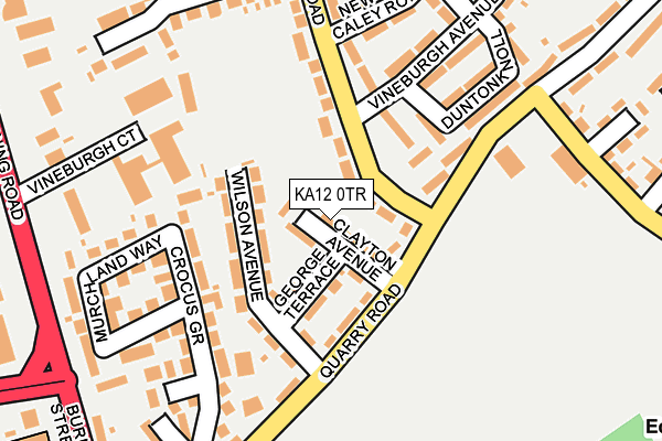 KA12 0TR map - OS OpenMap – Local (Ordnance Survey)