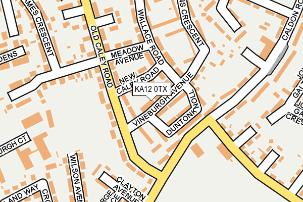 KA12 0TX map - OS OpenMap – Local (Ordnance Survey)