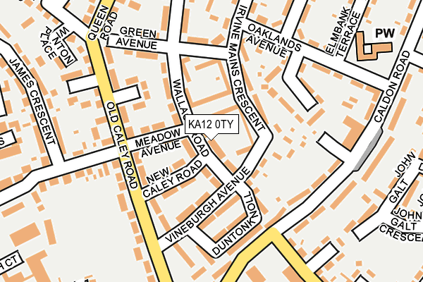 KA12 0TY map - OS OpenMap – Local (Ordnance Survey)