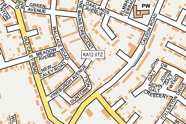 KA12 0TZ map - OS OpenMap – Local (Ordnance Survey)