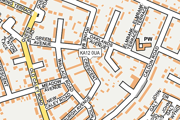 KA12 0UA map - OS OpenMap – Local (Ordnance Survey)