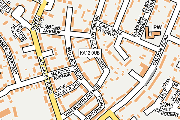 KA12 0UB map - OS OpenMap – Local (Ordnance Survey)