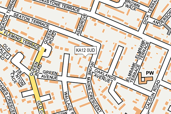 KA12 0UD map - OS OpenMap – Local (Ordnance Survey)