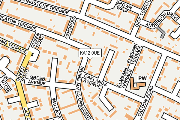 KA12 0UE map - OS OpenMap – Local (Ordnance Survey)