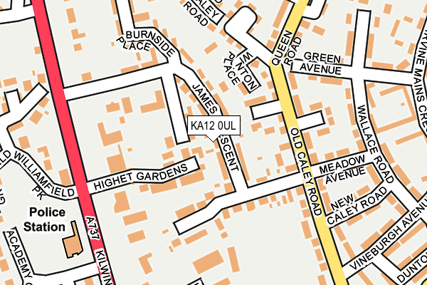 KA12 0UL map - OS OpenMap – Local (Ordnance Survey)