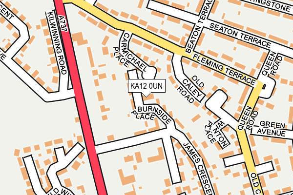 KA12 0UN map - OS OpenMap – Local (Ordnance Survey)