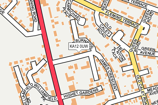 KA12 0UW map - OS OpenMap – Local (Ordnance Survey)