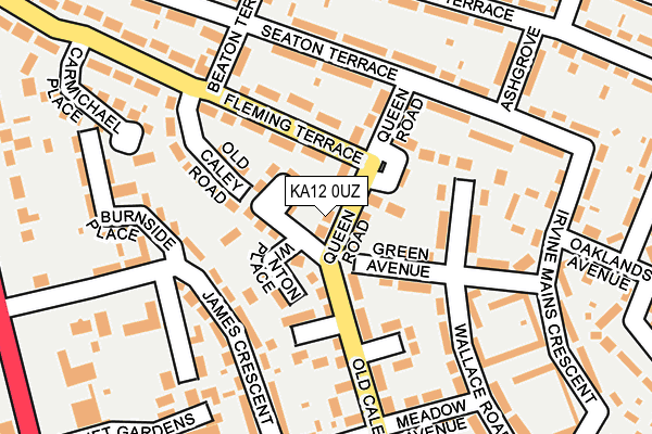 KA12 0UZ map - OS OpenMap – Local (Ordnance Survey)