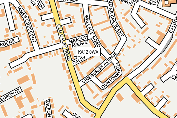 KA12 0WA map - OS OpenMap – Local (Ordnance Survey)