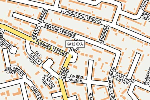 KA12 0XA map - OS OpenMap – Local (Ordnance Survey)