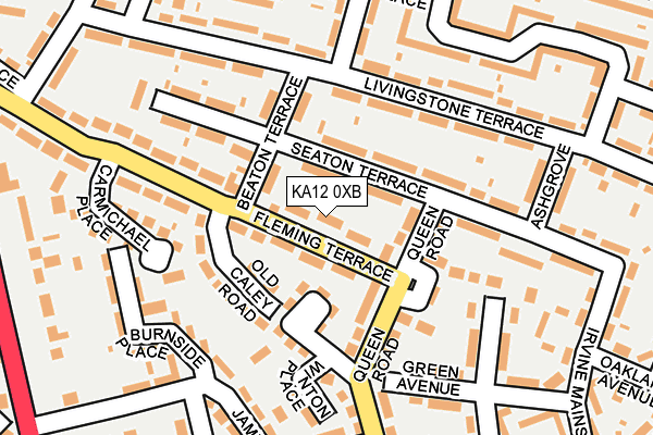 KA12 0XB map - OS OpenMap – Local (Ordnance Survey)