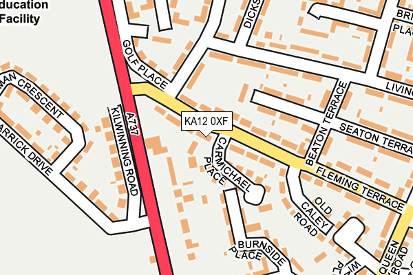 KA12 0XF map - OS OpenMap – Local (Ordnance Survey)