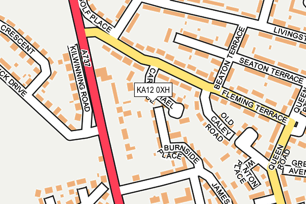 KA12 0XH map - OS OpenMap – Local (Ordnance Survey)