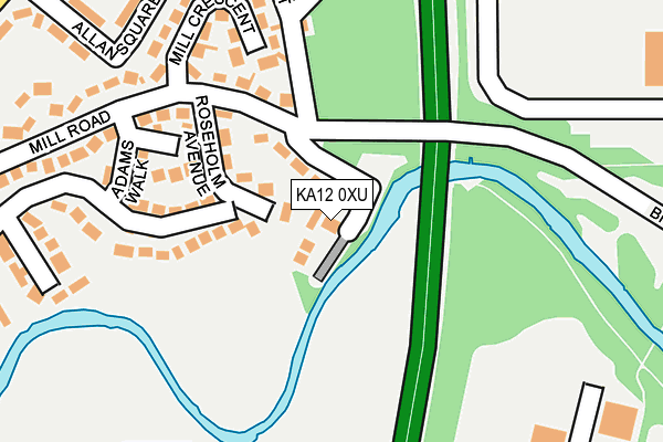 KA12 0XU map - OS OpenMap – Local (Ordnance Survey)