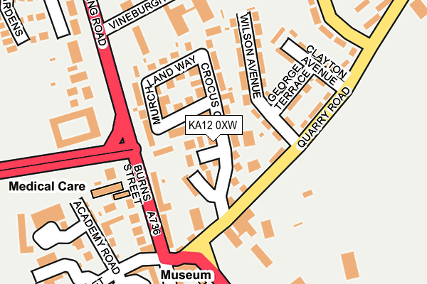 KA12 0XW map - OS OpenMap – Local (Ordnance Survey)