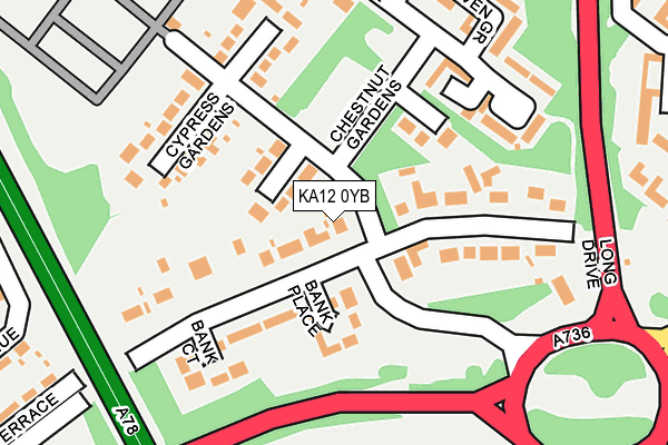 KA12 0YB map - OS OpenMap – Local (Ordnance Survey)