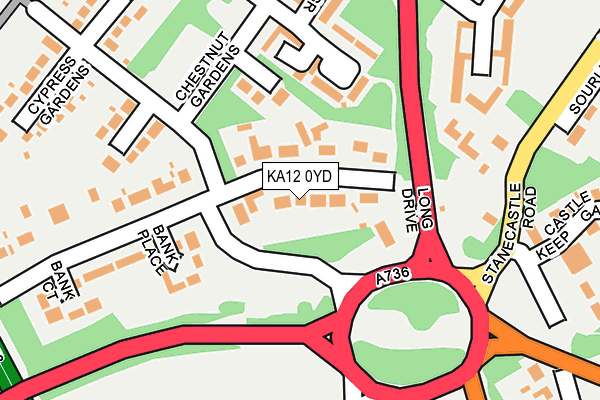 KA12 0YD map - OS OpenMap – Local (Ordnance Survey)