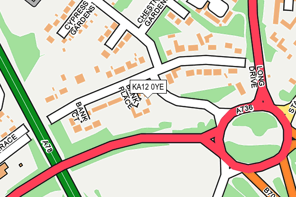 KA12 0YE map - OS OpenMap – Local (Ordnance Survey)