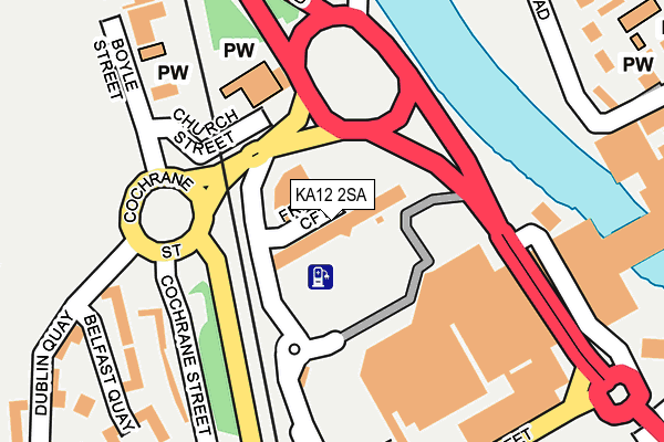 KA12 2SA map - OS OpenMap – Local (Ordnance Survey)