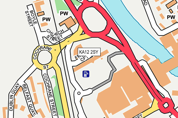 KA12 2SY map - OS OpenMap – Local (Ordnance Survey)