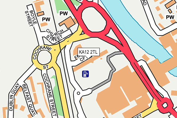 KA12 2TL map - OS OpenMap – Local (Ordnance Survey)
