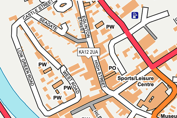 KA12 2UA map - OS OpenMap – Local (Ordnance Survey)