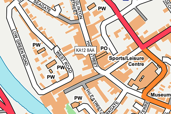 KA12 8AA map - OS OpenMap – Local (Ordnance Survey)