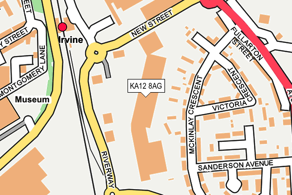 KA12 8AG map - OS OpenMap – Local (Ordnance Survey)