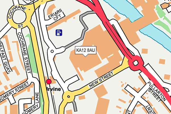 KA12 8AU map - OS OpenMap – Local (Ordnance Survey)