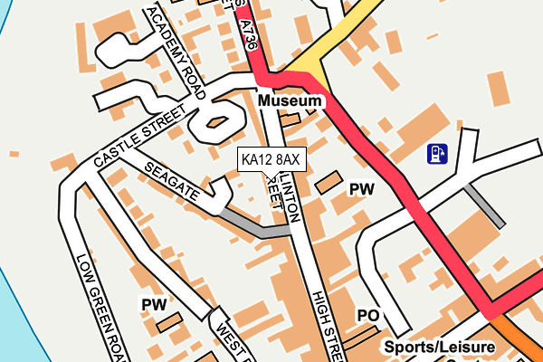 KA12 8AX map - OS OpenMap – Local (Ordnance Survey)