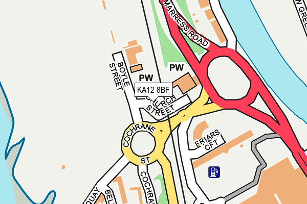 KA12 8BF map - OS OpenMap – Local (Ordnance Survey)
