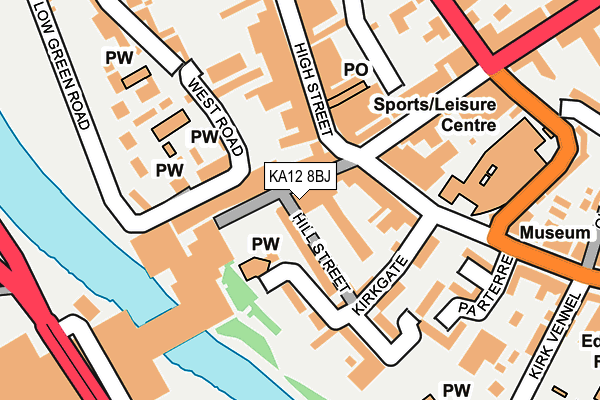 KA12 8BJ map - OS OpenMap – Local (Ordnance Survey)