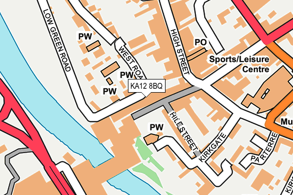 KA12 8BQ map - OS OpenMap – Local (Ordnance Survey)