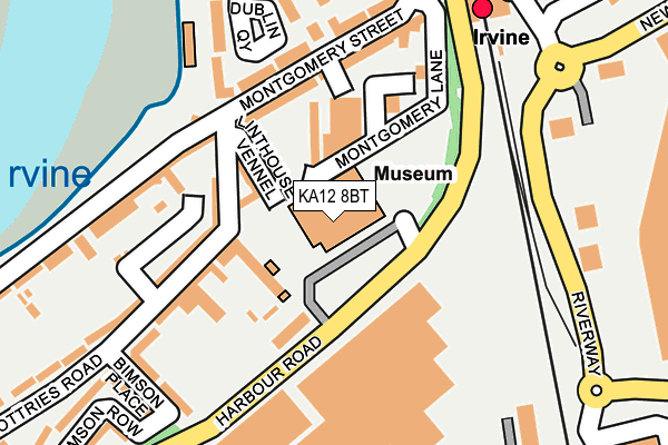 KA12 8BT map - OS OpenMap – Local (Ordnance Survey)