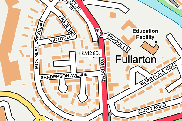 KA12 8DJ map - OS OpenMap – Local (Ordnance Survey)